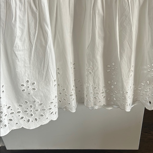 Anthropologie Bettina Maeve White Tiered Shirt Puff Sleeve Sundress - Picture 4 of 7